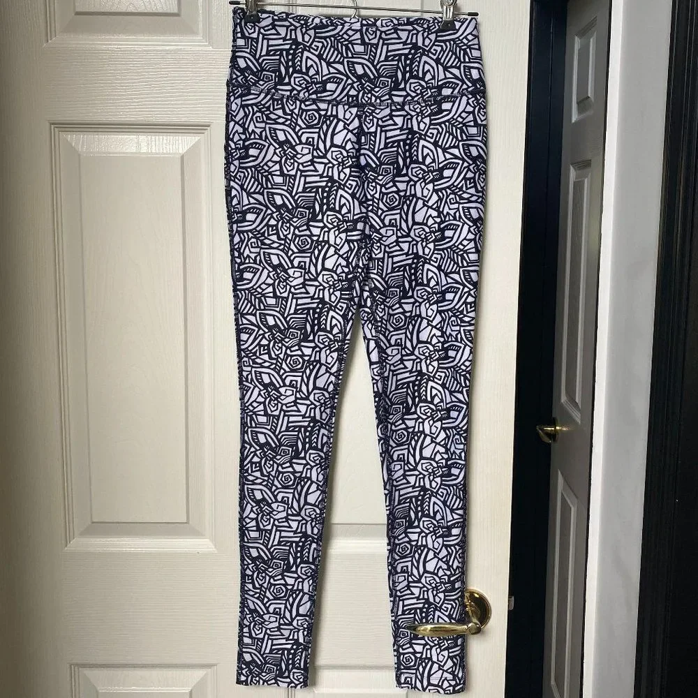 Mondetta Black and White Leggings, X-Small